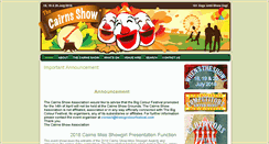 Desktop Screenshot of cairnsshow.com.au